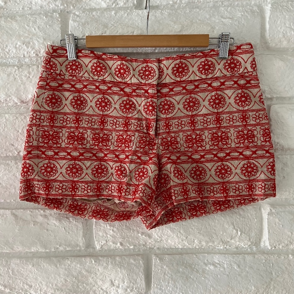 Ann Taylor Loft Orange Lace Shorts Size 6 D-31